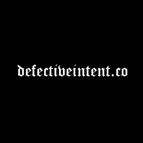 "defectiveintent.co" - old english die cut
